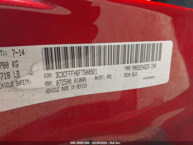 2015 FIAT 500 3C3CFFFH6FT500921 Photo 8