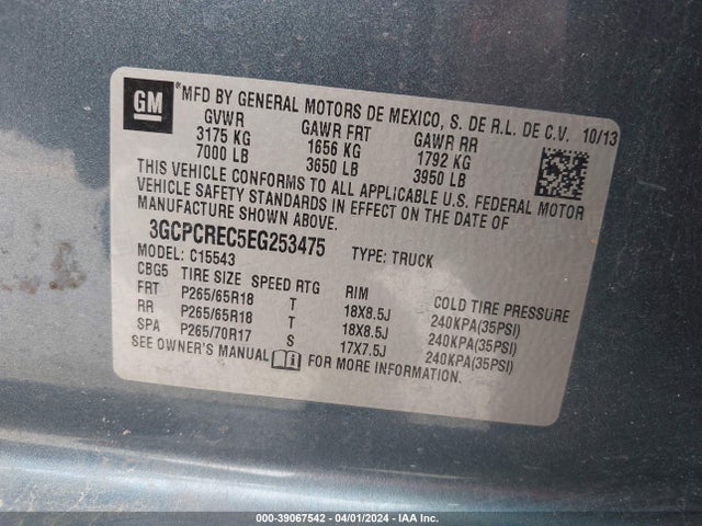 Chevrolet Silverado 1500 1lt 2014 3GCPCREC5EG253475 Image 9