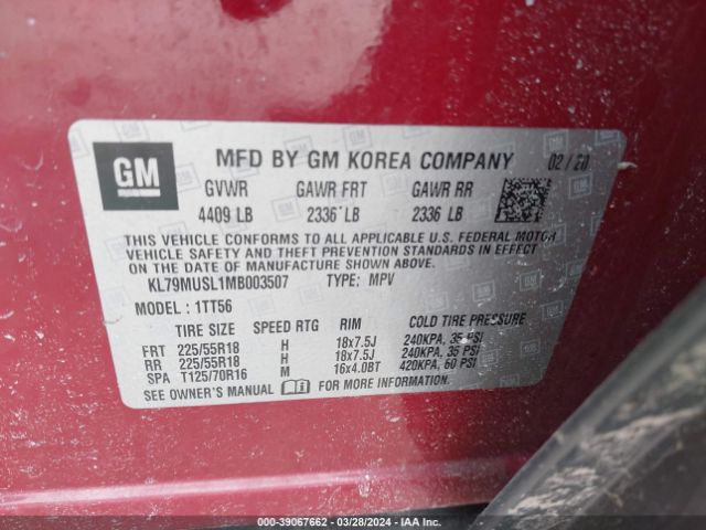 2021 CHEVROLET TRAILBLAZER KL79MUSL1MB003507 Photo 8