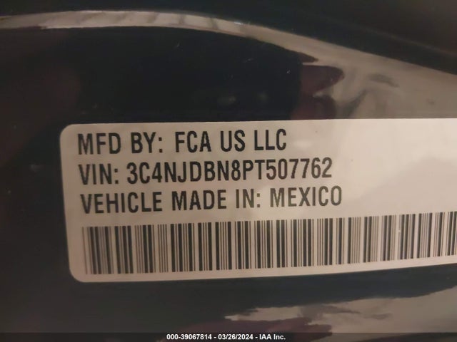 3C4NJDBN8PT507762 Jeep Compass Altitude 4x4