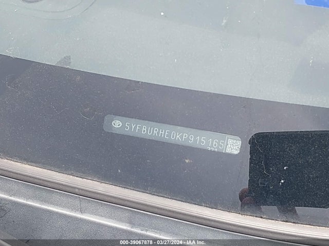 Toyota COROLLA LE 2019 5YFBURHE0KP915165 Image 9