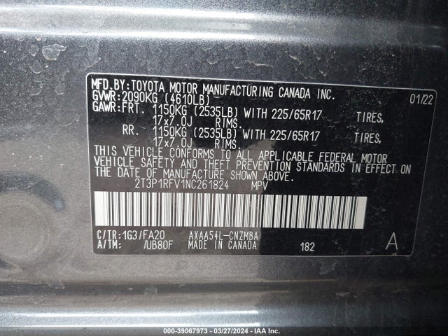 Toyota Rav4 Xle 2022 2T3P1RFV1NC261824 Image 9