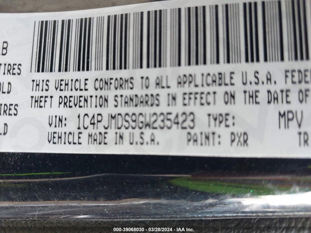 Jeep Cherokee Limited 2016 1C4PJMDS9GW235423 Image 9