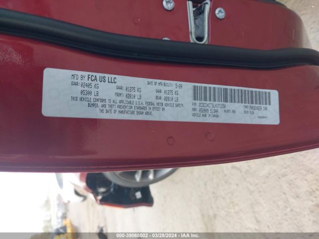 2C3CDXCT3LH171250 Dodge Charger R/t Rwd
