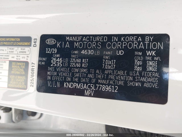 KIA Sportage Lx 2020 KNDPM3AC5L7789612 Image 9