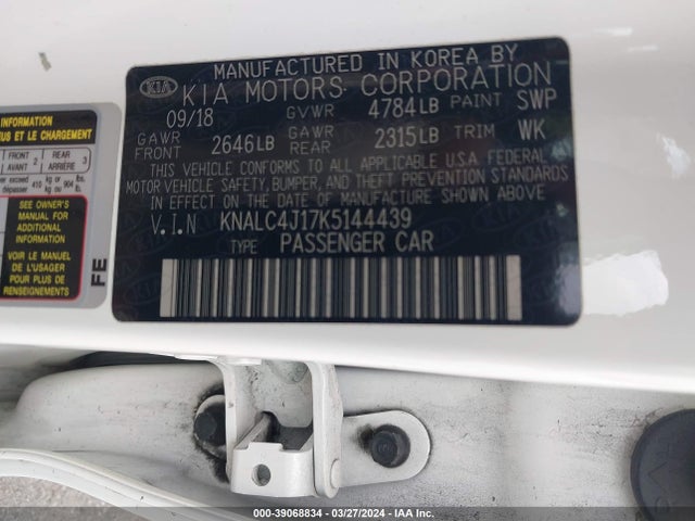 KIA Cadenza Limited 2019 KNALC4J17K5144439 Image 9