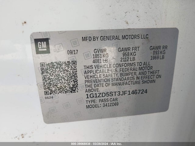 Chevrolet MALIBU LT 2018 1G1ZD5ST3JF146724 Image 9