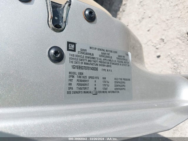 2007 CADILLAC SRX 1GYEE637070143036 Photo 8