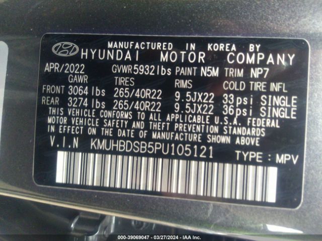 KMUHBDSB5PU105121 Genesis Gv80 2.5t Awd