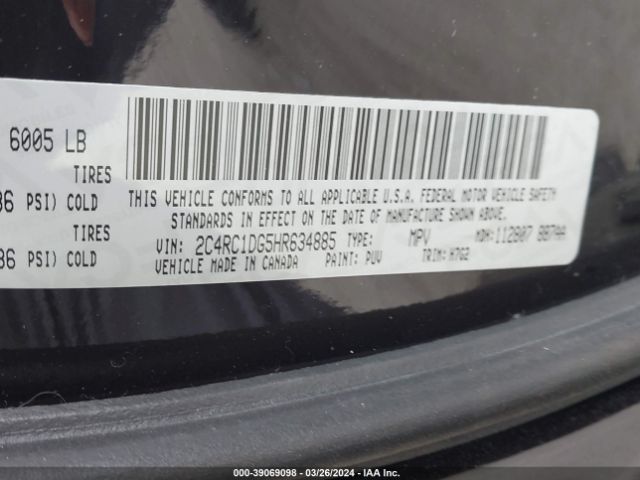 2017 CHRYSLER PACIFICA 2C4RC1DG5HR634885 Photo 8