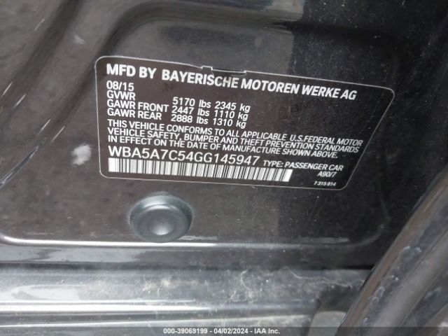 WBA5A7C54GG145947 BMW 528i Xdrive