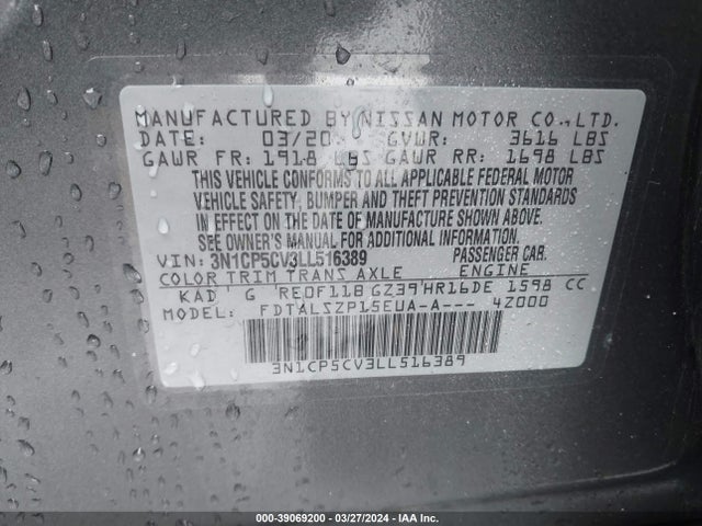 Nissan Kicks Sv Xtronic Cvt 2020 3N1CP5CV3LL516389 Image 9