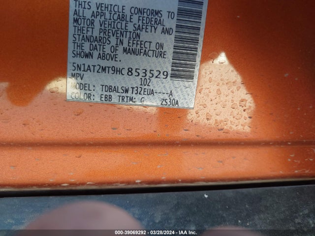Nissan Rogue Sl 2017 5N1AT2MT9HC853529 Image 9