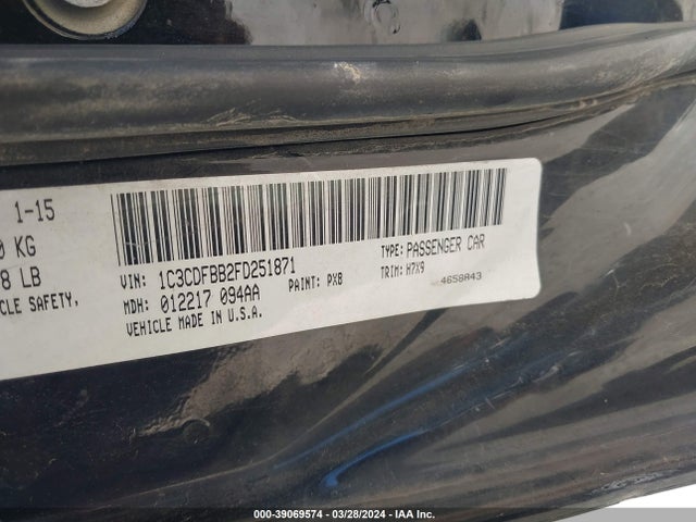 Dodge DART SXT 2015 1C3CDFBB2FD251871 Image 9