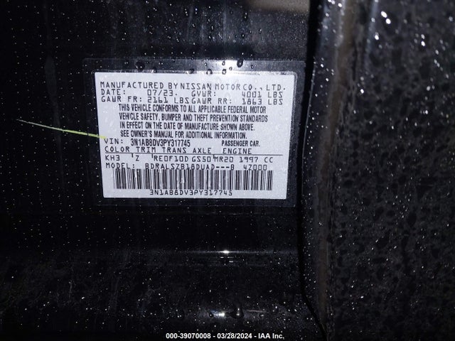 Nissan Sentra Sr Xtronic Cvt 2023 3N1AB8DV3PY317745 Image 9