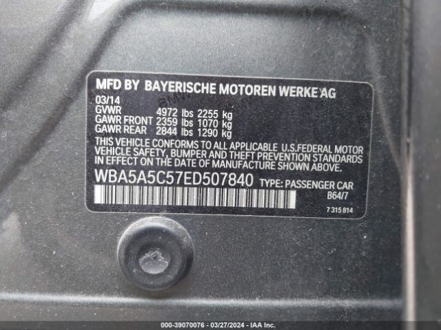 WBA5A5C57ED507840 BMW 528I