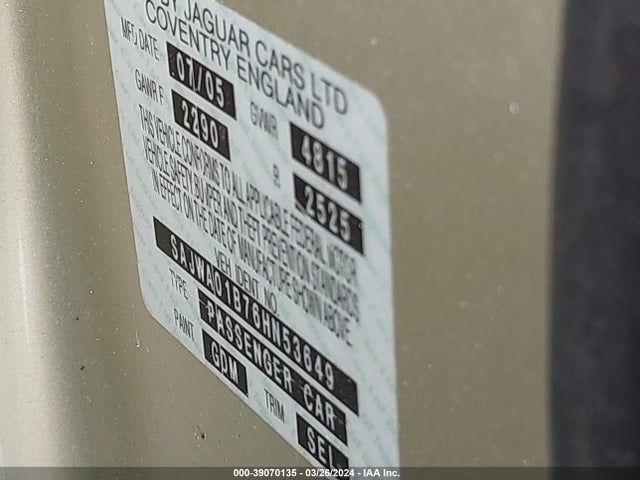 2006 JAGUAR S-TYPE SAJWA01B76HN53649 Photo 8