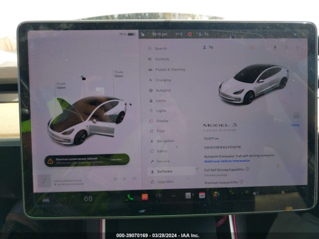 5YJ3E1EA3JF019716 Tesla Model 3 Long Range/mid Range