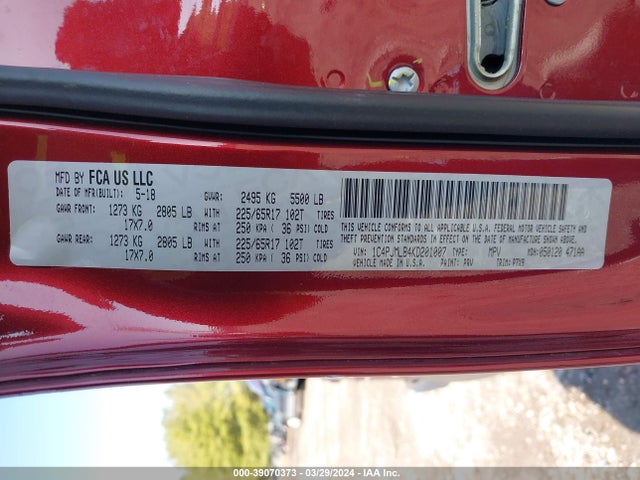 1C4PJMLB4KD201007 Jeep Cherokee Latitude Plus 4x4