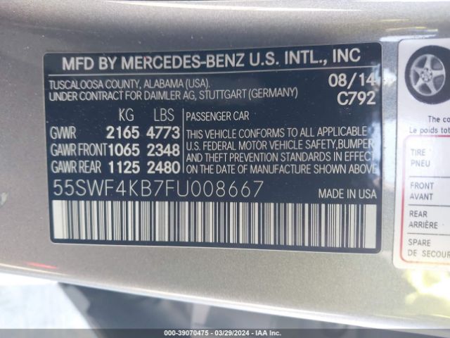 55SWF4KB7FU008667 Mercedes-Benz C 300 4matic/luxury 4matic/sport 4matic