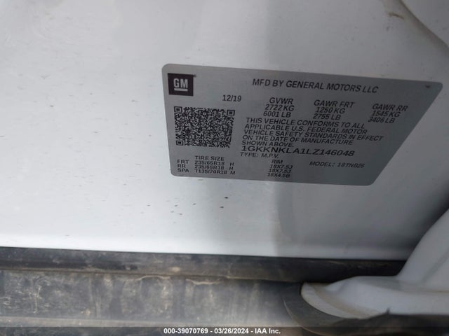 GMC Acadia Fwd Sle 2020 1GKKNKLA1LZ146048 Image 9