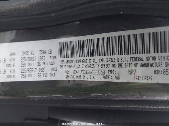 Jeep Cherokee Latitude 2016 1C4PJMCB6GW333858 Image 9