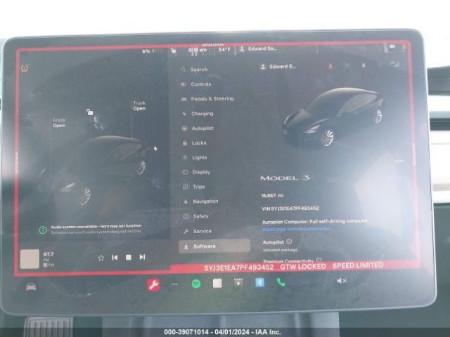 5YJ3E1EA7PF493452 Tesla Model 3 Rear-wheel Drive