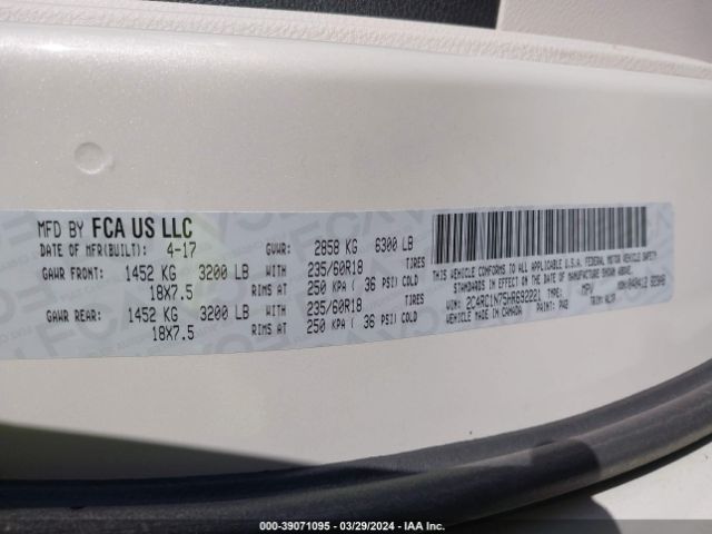 2017 CHRYSLER PACIFICA HYBRID 2C4RC1N75HR692221 Photo 8