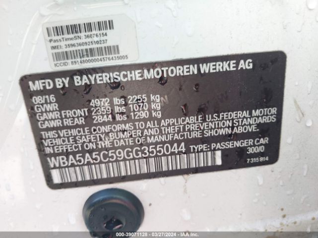 WBA5A5C59GG355044 BMW 528I