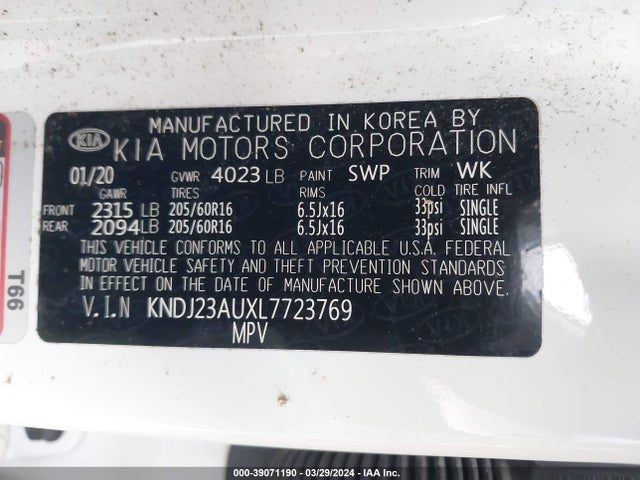 KIA SOUL LX 2020 KNDJ23AUXL7723769 Image 9