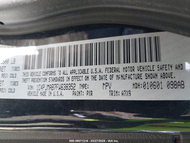 1C4PJMAB7FW638352 Jeep Cherokee Sport