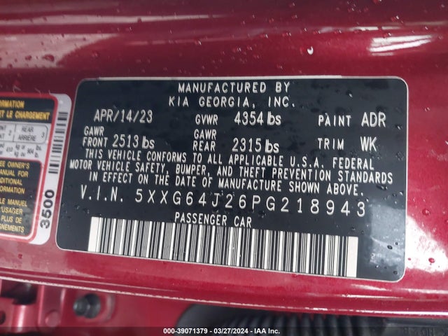 KIA K5 Gt-line 2023 5XXG64J26PG218943 Image 9