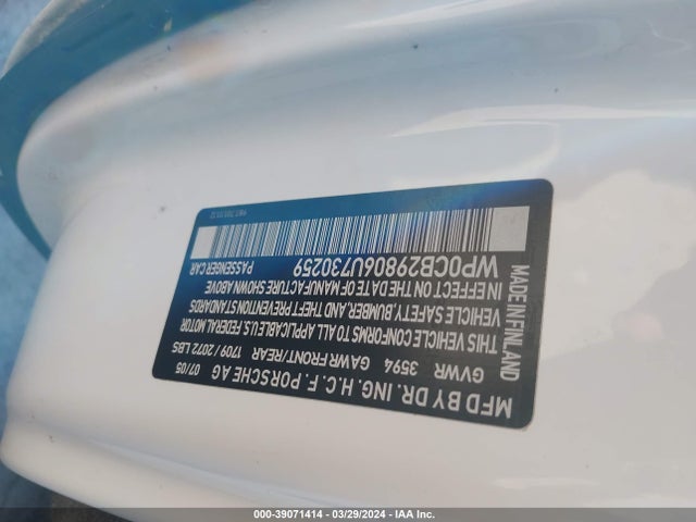 2006 PORSCHE BOXSTER WP0CB29806U730259 Photo 8