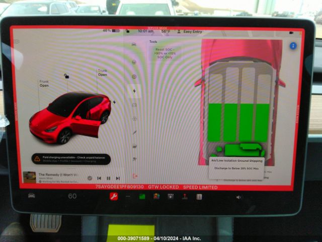 7SAYGDEE1PF809130 Tesla Model Y Awd/long Range Dual Motor All-wheel Drive