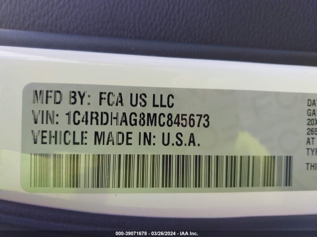 Dodge Durango Sxt Plus Rwd 2021 1C4RDHAG8MC845673 Image 9