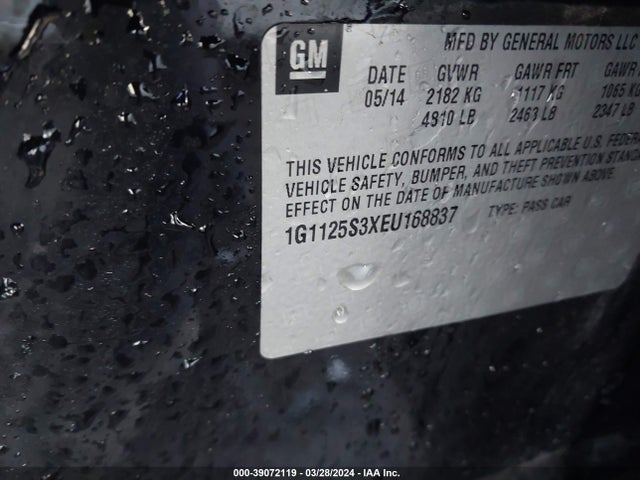 Chevrolet Impala 2lt 2014 1G1125S3XEU168837 Image 9