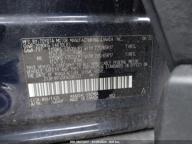 Toyota Rav4 Xle 2023 2T3P1RFV5PW398332 Image 9