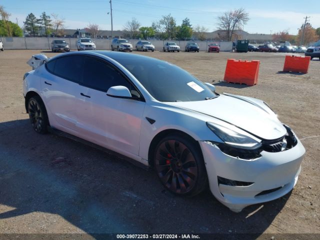 Auction sale of the 2021 Tesla Model 3 Performance Dual Motor All-wheel Drive, vin: 5YJ3E1EC3MF850039, lot number: 39072253