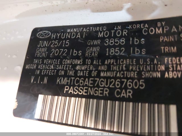 Hyundai Veloster Turbo 2016 KMHTC6AE7GU267605 Image 9