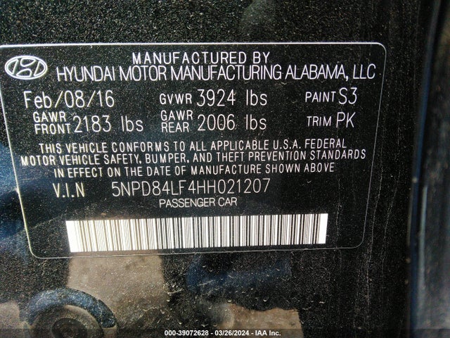 Hyundai ELANTRA SE 2017 5NPD84LF4HH021207 Image 9