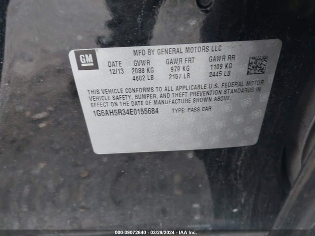 1G6AH5R34E0155684 Cadillac ATS LUXURY