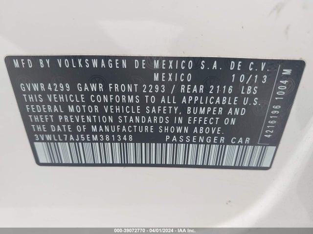 Volkswagen Jetta 2.0l Tdi 2014 3VWLL7AJ5EM381348 Image 9