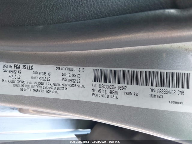 Chrysler 200 Limited 2016 1C3CCCAB5GN105947 Image 9