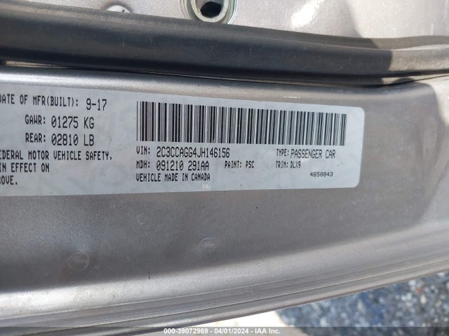 Chrysler 300 300s Awd 2018 2C3CCAGG4JH146156 Image 9