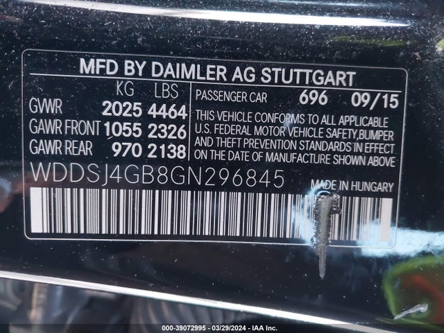 Mercedes-Benz CLA 250 4MATIC 2016 WDDSJ4GB8GN296845 Image 9