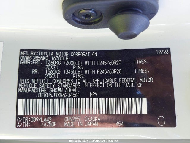 Toyota 4runner Limited 2024 JTEKU5JRXR6234661 Image 9