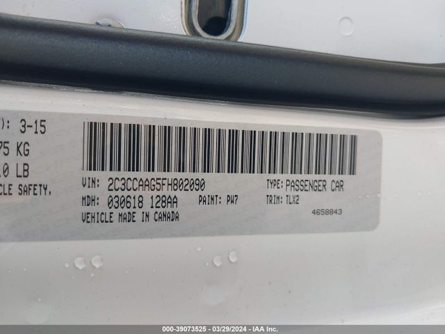 2C3CCAAG5FH802090 Chrysler 300 Limited