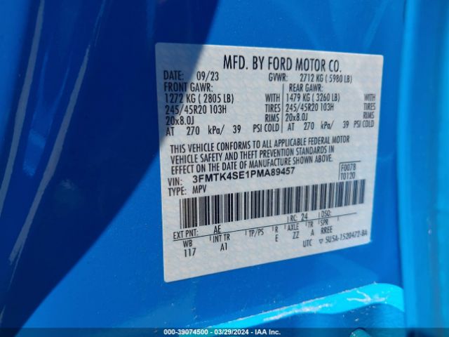 2023 FORD MUSTANG MACH-E 3FMTK4SE1PMA89457 Photo 8