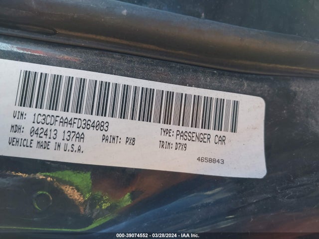 Dodge DART SE 2015 1C3CDFAA4FD364083 Image 9