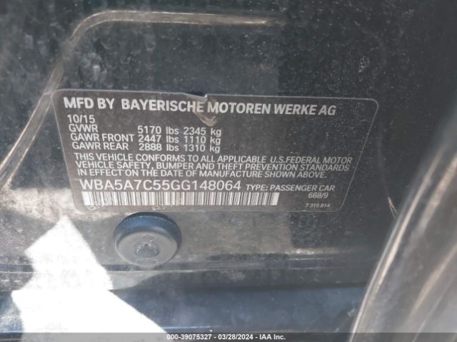 WBA5A7C55GG148064 BMW 528i Xdrive
